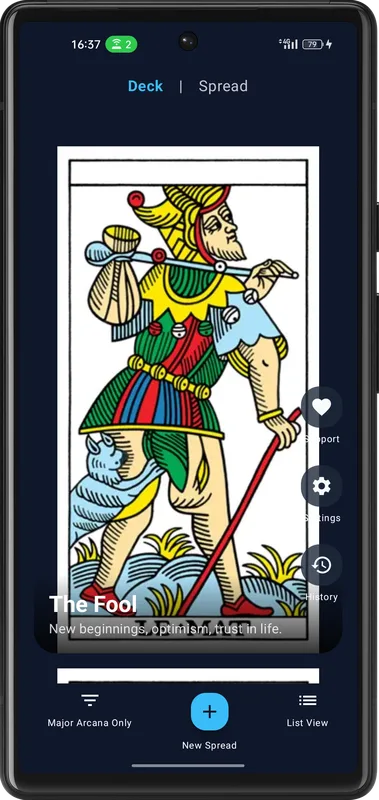 Screenshot 1 di Tarocchi Tascabili