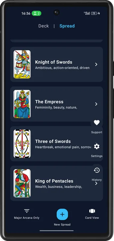 Screenshot 3 di Tarocchi Tascabili
